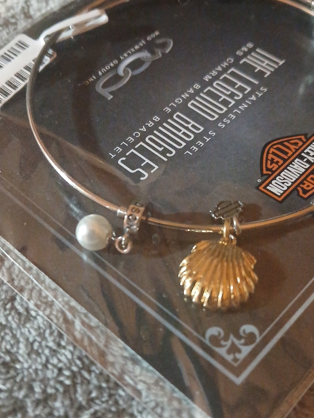 NWT Harley-Davidson Bangles With Shell and Pearl